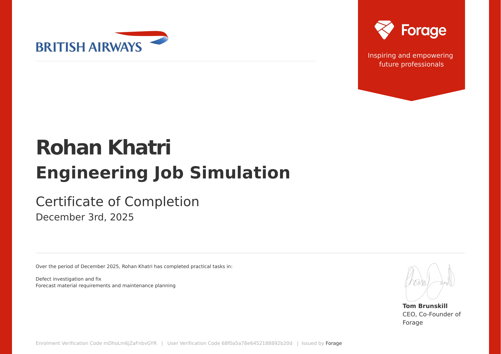 Engineering Job Simulation badge